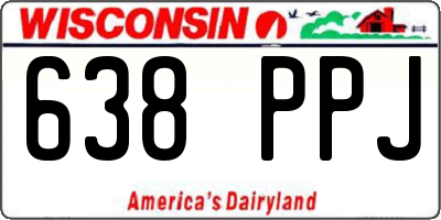 WI license plate 638PPJ