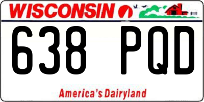 WI license plate 638PQD