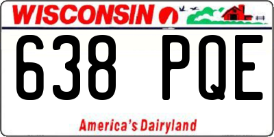 WI license plate 638PQE