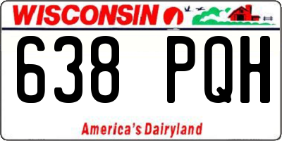 WI license plate 638PQH