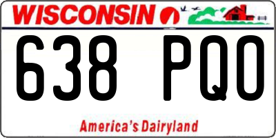 WI license plate 638PQO