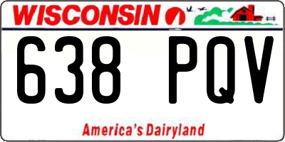 WI license plate 638PQV