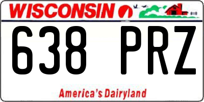 WI license plate 638PRZ