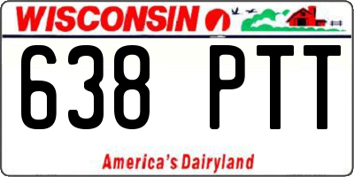 WI license plate 638PTT