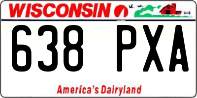 WI license plate 638PXA
