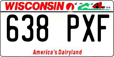 WI license plate 638PXF