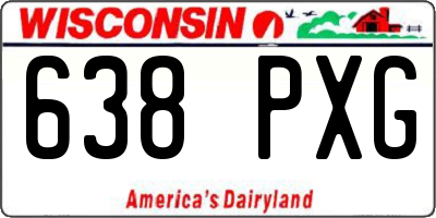 WI license plate 638PXG