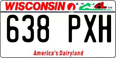 WI license plate 638PXH