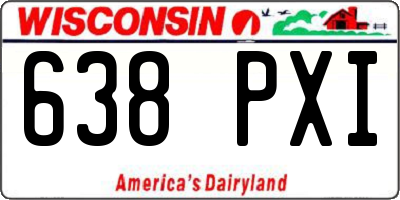 WI license plate 638PXI