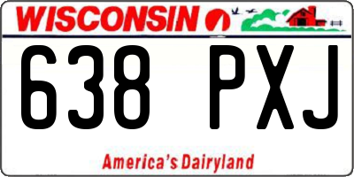 WI license plate 638PXJ