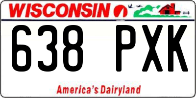 WI license plate 638PXK