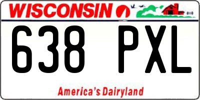 WI license plate 638PXL