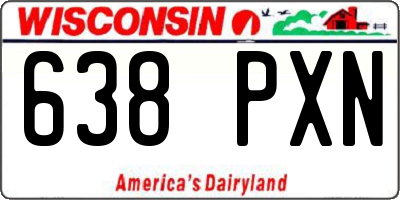 WI license plate 638PXN
