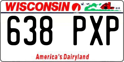WI license plate 638PXP