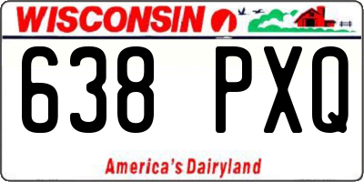 WI license plate 638PXQ