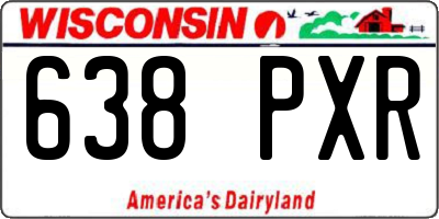 WI license plate 638PXR