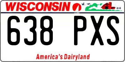 WI license plate 638PXS