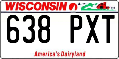 WI license plate 638PXT