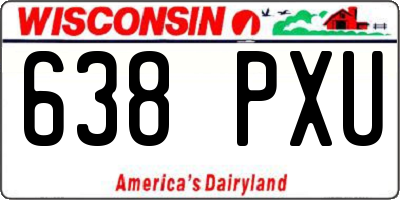 WI license plate 638PXU