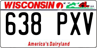 WI license plate 638PXV