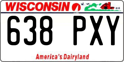 WI license plate 638PXY