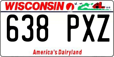 WI license plate 638PXZ