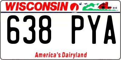 WI license plate 638PYA