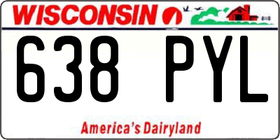 WI license plate 638PYL