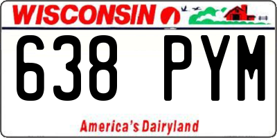 WI license plate 638PYM