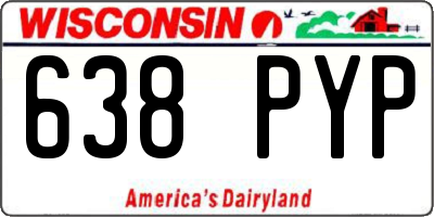 WI license plate 638PYP