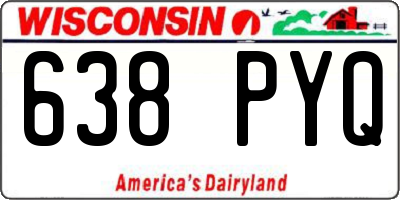 WI license plate 638PYQ