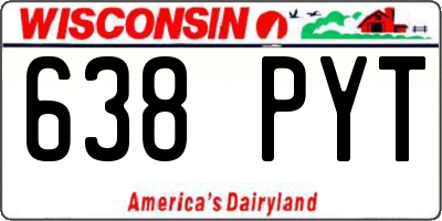 WI license plate 638PYT