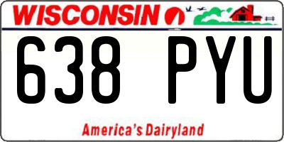 WI license plate 638PYU