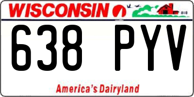 WI license plate 638PYV
