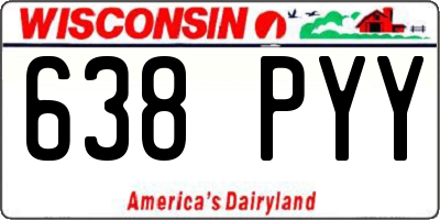 WI license plate 638PYY