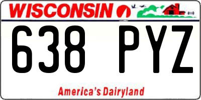 WI license plate 638PYZ