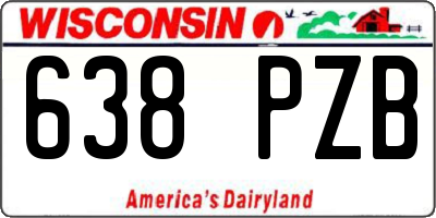 WI license plate 638PZB