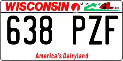 WI license plate 638PZF