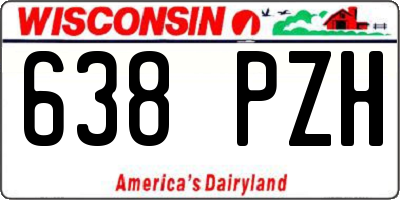 WI license plate 638PZH