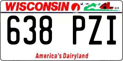 WI license plate 638PZI