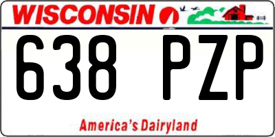 WI license plate 638PZP