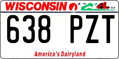 WI license plate 638PZT