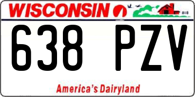 WI license plate 638PZV