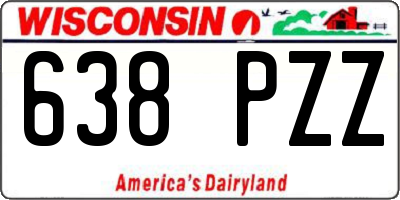 WI license plate 638PZZ