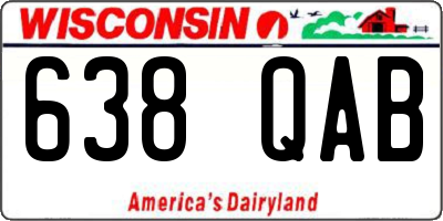 WI license plate 638QAB