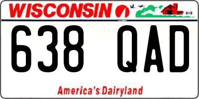 WI license plate 638QAD