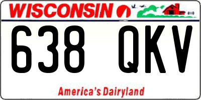WI license plate 638QKV