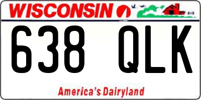 WI license plate 638QLK