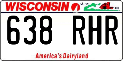 WI license plate 638RHR