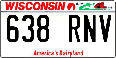 WI license plate 638RNV